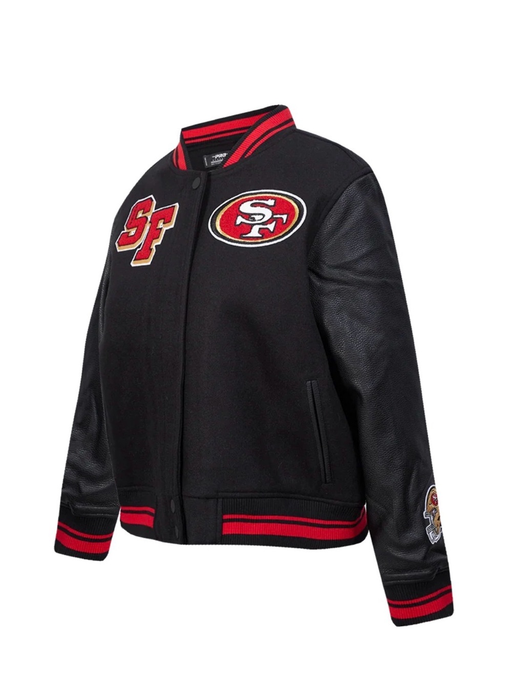 NFL SAN FRANCISCO 49ERS MASHUP WOMEN'S RIB WOOL VARSITY JACKET SIZE XLARGE